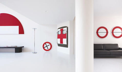 Vue de l'exposition TIR, Galerie Laurent Strouk 2021.