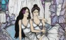 Les sapphos rêvées de Marie Kovacs à la galerie Rachel Hardouin.